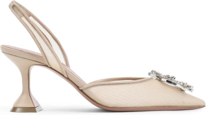 Amina Muaddi Begum 70 Mesh Slingback Pumps