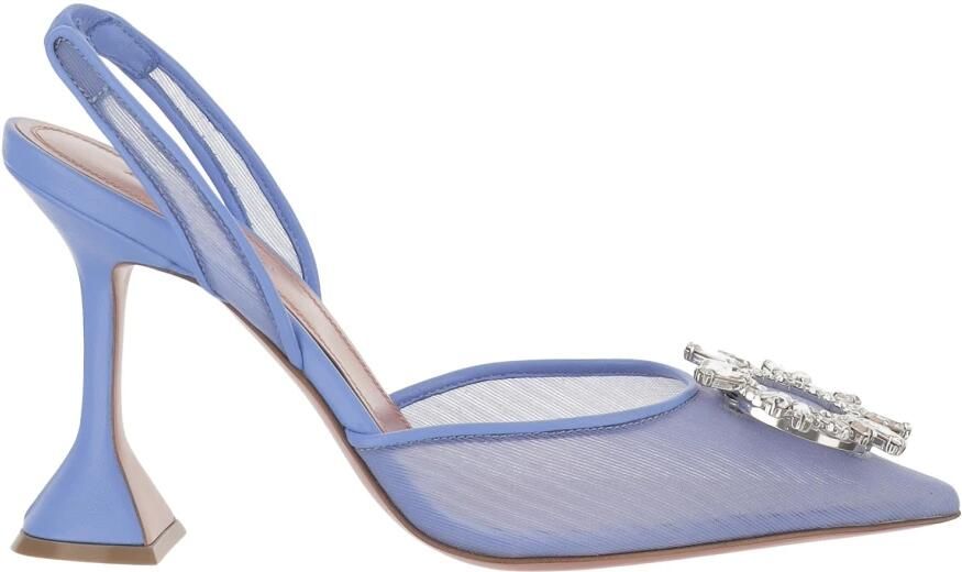 Amina Muaddi Begum 95 Mesh Slingback Pumps