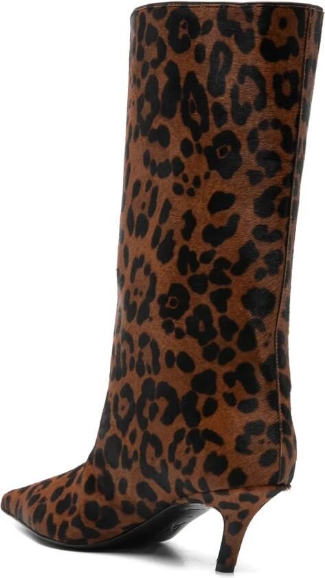 Amina Muaddi Fiona Boot 60 Leopa