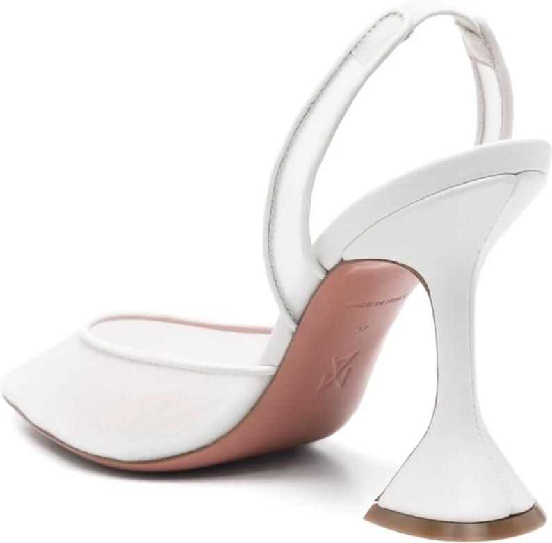 Amina Muaddi Witte Slingback Pumps White Dames - Foto 2