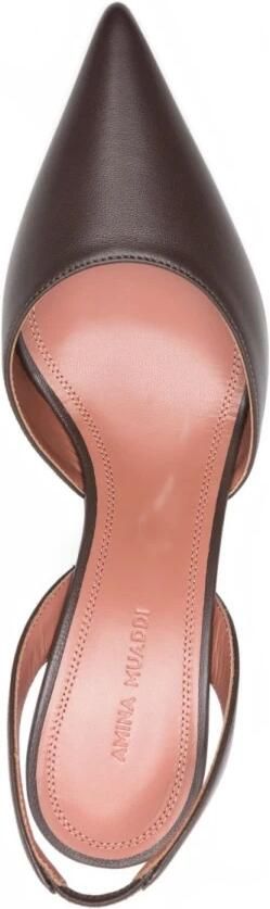 Amina Muaddi Holli Leren Slingback Pump