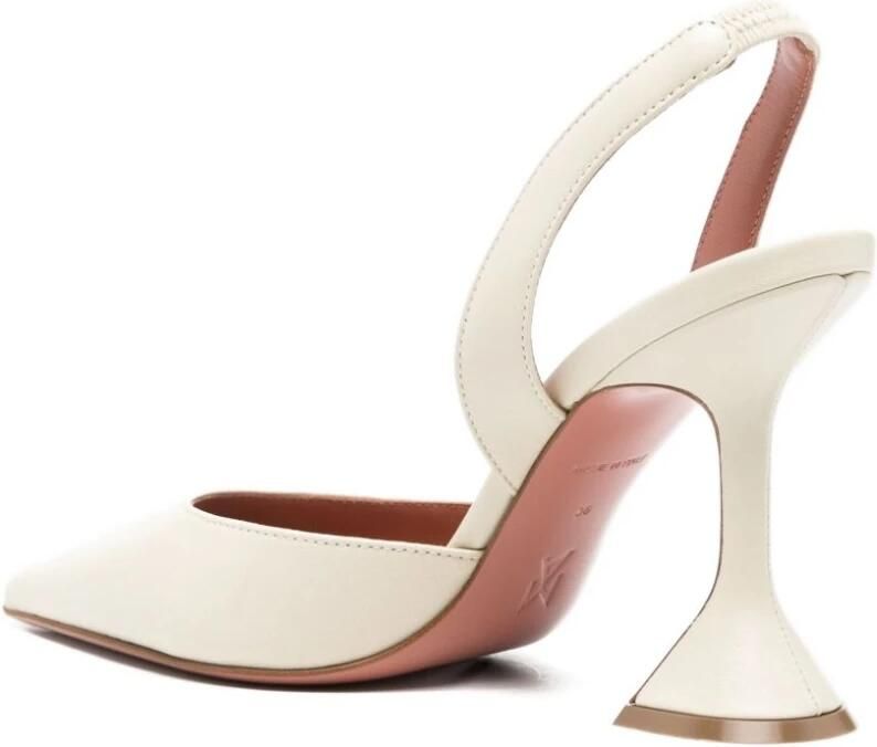 Amina Muaddi Holli leren slingback pumps