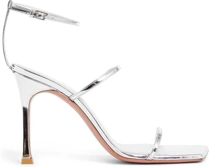 Amina Muaddi Maya leren sandalen - Foto 3