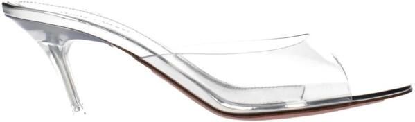 Amina Muaddi PVC Stiletto Hak Sandalen