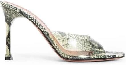 Amina Muaddi PVC Stiletto Hak Sandalen