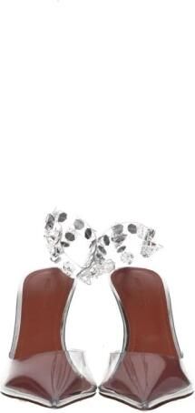 Amina Muaddi Studded PVC High Heel Sandals