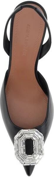 Amina Muaddi Versierde leren slingback pumps - Foto 1