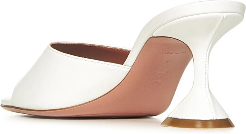 Amina Muaddi Witte Sandalen met Zandloper Hak - Foto 2