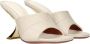 Amina Muaddi Beige Stoffen Slippers Sandalen - Thumbnail 1