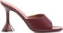 Amina Muaddi Bordeaux Leren Muiltjes - Thumbnail 1