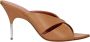 Amina Muaddi Bruin leren stilettohak sandalen - Thumbnail 3