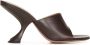 Amina Muaddi Bruine Sandalen met Schuine Hak - Thumbnail 1