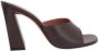 Amina Muaddi Donkerbruine Muiltje Sandalen Brown Dames - Thumbnail 1