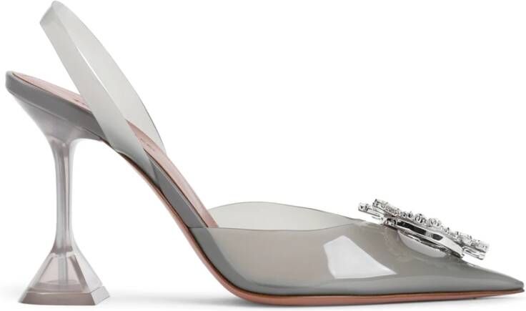 Amina Muaddi Elegante Grijze Pumps voor Vrouwen Gray Dames