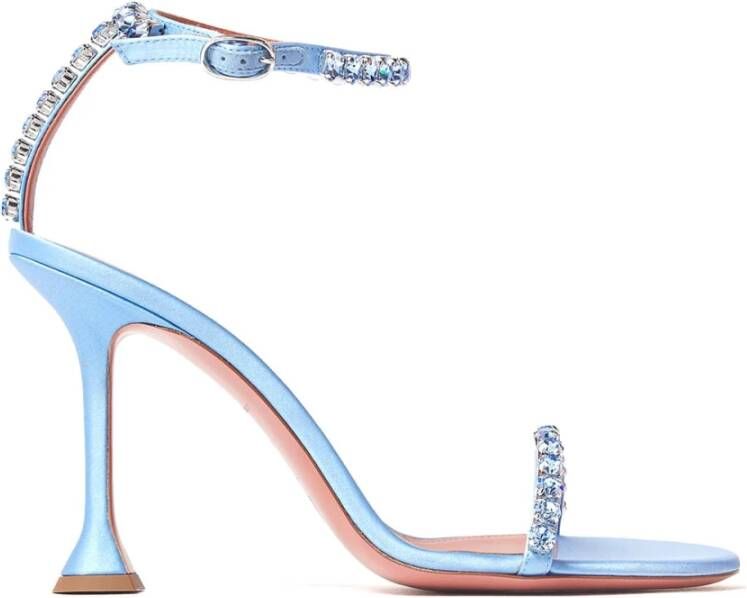 Amina Muaddi Glamoureuze Kristal Sandalen