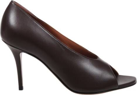 Amina Muaddi Koffie Peep Toe Pump