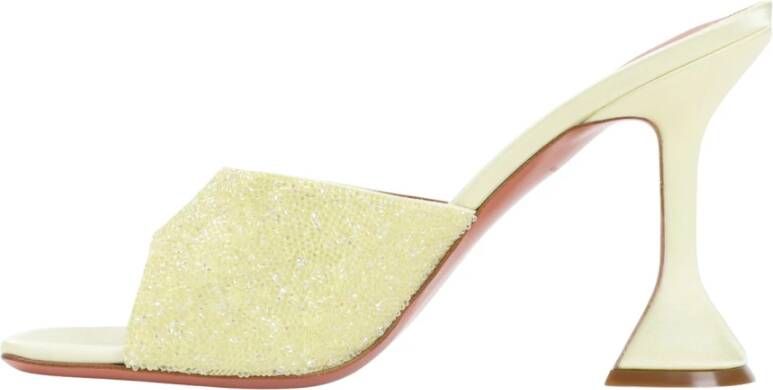 Amina Muaddi Kristalstof Slipper met 9 5 cm Hak