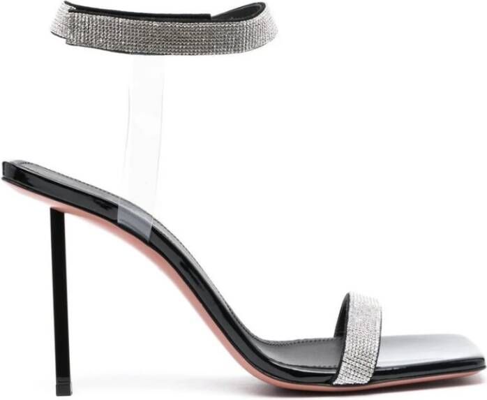 Amina Muaddi Kristalversierde sandalen Rih 110mm Black Dames