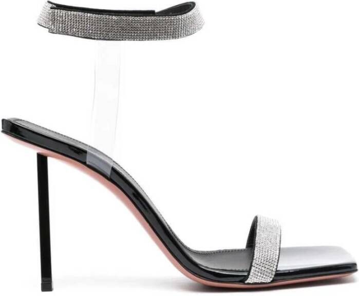 Amina Muaddi Kristalversierde sandalen Rih 110mm Black Dames