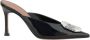 Amina Muaddi Leren pumps met juweelversiering Black Dames - Thumbnail 1