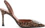 Amina Muaddi Luipaardprint Slingback Hakken - Thumbnail 1