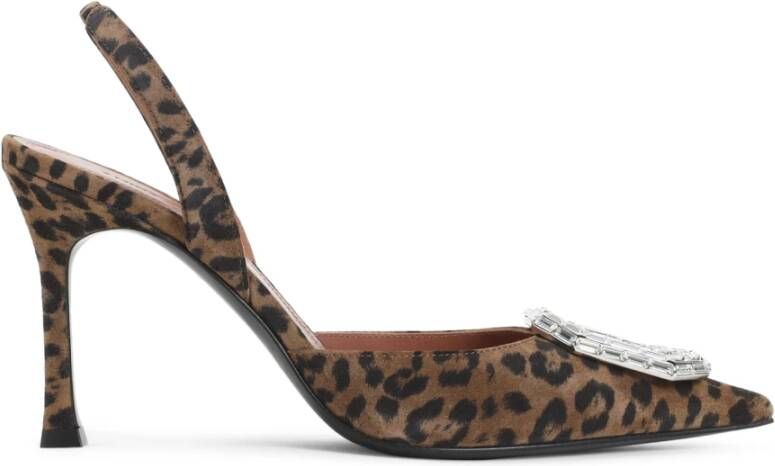 Amina Muaddi Multicolor Suède Pumps Elegante Hakken
