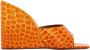 Amina Muaddi Oranje Plateau Sandalen met Gestempeld Leer - Thumbnail 1