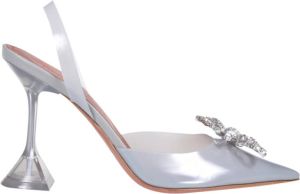 Amina Muaddi Pomp 95 mm Grijs Dames