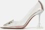 Amina Muaddi Pre-owned Fabric heels White Dames - Thumbnail 1