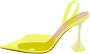 Amina Muaddi Pre-owned Fabric heels Yellow Dames - Thumbnail 1