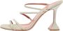 Amina Muaddi Pre-owned Fabric sandals Gray Dames - Thumbnail 1
