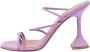 Amina Muaddi Pre-owned Leather sandals Purple Dames - Thumbnail 1