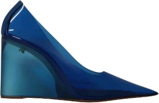 Amina Muaddi Pre-owned Plastic heels Blue Dames
