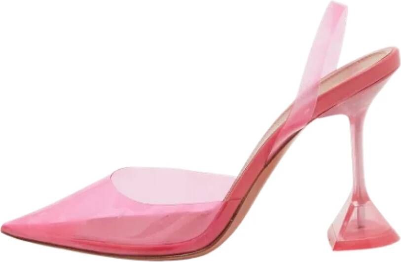 Amina Muaddi Pre-owned Plastic heels Pink Dames