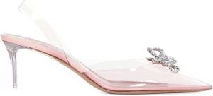 Amina Muaddi Rosie Glass Slingback Pumps Grijs Dames