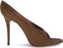 Amina Muaddi Satin Anok Sandalen - Thumbnail 1