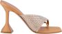 Amina Muaddi Satin Slipper met Kristallen en Transparante Hak - Thumbnail 1