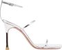 Amina Muaddi Mirror Silver Sandal Stiletto Hak - Thumbnail 1