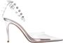 Amina Muaddi Studded PVC High Heel Sandals - Thumbnail 1