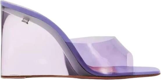 Amina Muaddi Transparante sleehak sandalen Lupita Lilac