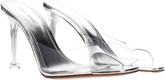 Amina Muaddi Transparante Stiletto Hak Sandalen