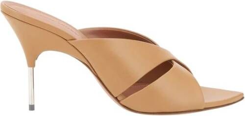 Amina Muaddi Verfijnde Metallic Stiletto Sandalen