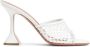 Amina Muaddi Witte Raffia Sandalen met Zandloper Hak White Dames - Thumbnail 1