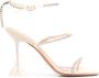 Amina Muaddi Witte Sandalen met Strassbanden - Thumbnail 1