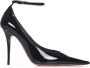 Amina Muaddi Zwarte Lakleren Stiletto Hakken Black Dames - Thumbnail 1