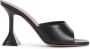 Amina Muaddi Zwarte Leren Sandalen Verhoog Je Stijl - Thumbnail 1