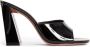 Amina Muaddi Zwarte Patentleren Blokhak Slipper - Thumbnail 1