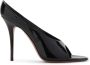 Amina Muaddi Zwarte Patentleren Sandalen Aw25 - Thumbnail 1