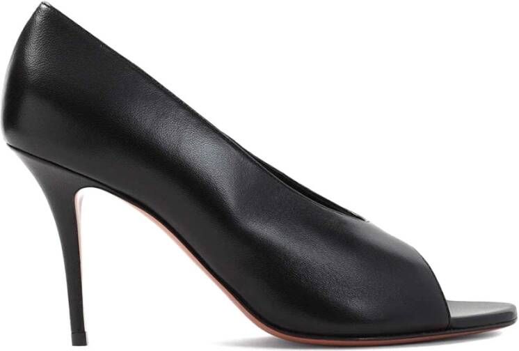 Amina Muaddi Zwarte Leren Elegante Pumps