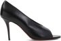 Amina Muaddi Zwarte Leren Elegante Pumps - Thumbnail 1